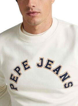 Sweat Pepe Jeans Westend Blanc pour Homme