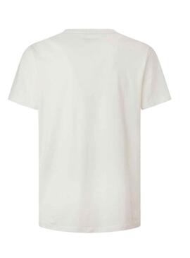 T-Shirt Pepe Jeans Wyatt Blanc pour Homme