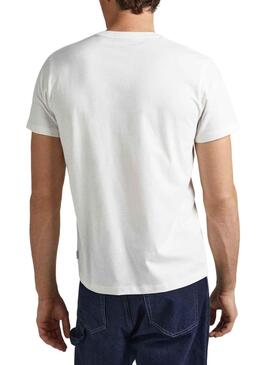 T-Shirt Pepe Jeans Westend Blanc pour Homme