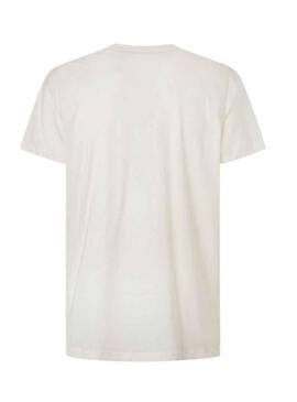 T-Shirt Pepe Jeans Eggo Blanc pour Homme
