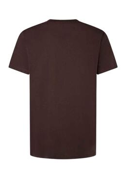 T-Shirt Pepe Jeans Eggo Brun pour Homme