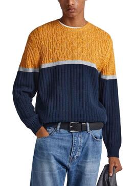 Pull Pepe Jeans Silvano Bleu Marine pour Homme