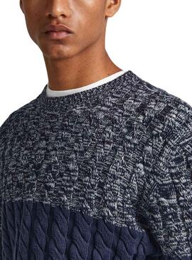 Pull Pepe Jeans Seth Bleu Marine pour Homme