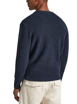 Pull Pepe Jeans Dean Crew Bleu Marine pour Homme