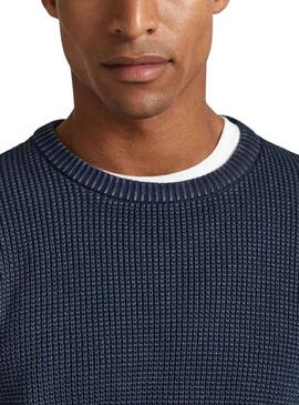 Pull Pepe Jeans Dean Crew Bleu Marine pour Homme