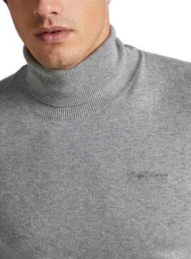 Pull Pepe Jeans Andre Tortue Gris pour Homme
