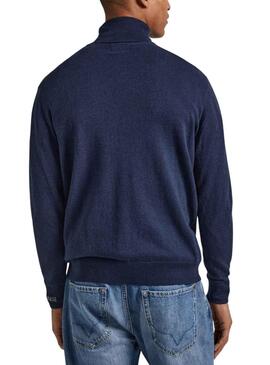 Pull Pepe Jeans Andre Tortue Bleu Marine pour Homme