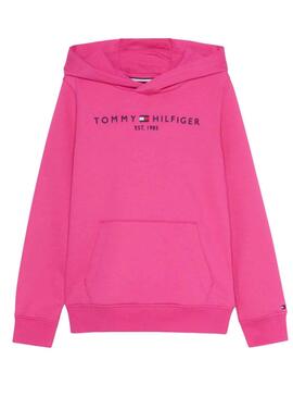 Sweat Tommy Hilfiger Essential Hoodie Rose Fille