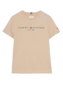 T-Shirt Tommy Hilfiger Essential Beige Garçon Fille
