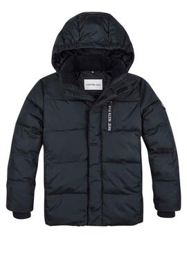 Veste Calvin Klein Essential Puffer Noire Garçon