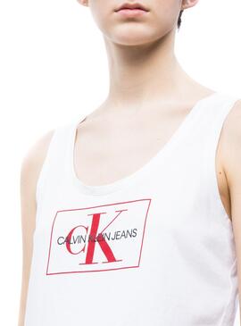 T-Shirt Jeans Otline Blanc Femme Calvin Klein