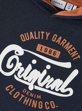 Sweat Name It Sweat Leco Bleu Marine pour Garçon