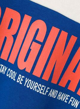 Sweat Name It Lennart Couleur Bloc Bleu Garçon