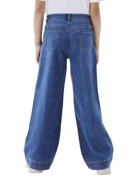 Pantalon Name It Rose Wide Jean Bleu pour Fille