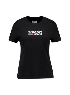 T-Shirt Tommy Jeans Corp Logo Noir Femme