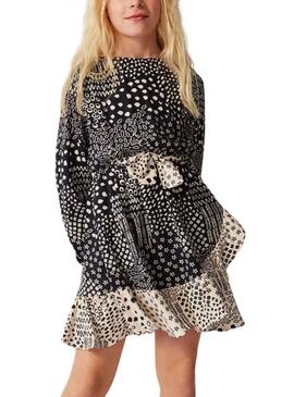 Robe Mayoral Printed Noire pour Fille