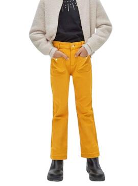 Pantalon Mayoral Tacuelas Poches Jaune Fille