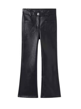 Pantalon Mayoral Grand Similicuir Noire pour Fille