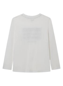 T-Shirt Pepe Jeans Nealson Blanc pour Garçon