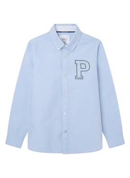 Chemise Pepe Jeans Oxford Divoll Bleu pour Garçon