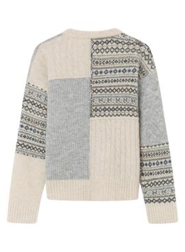 Pull Pepe Jeans Viri Patchtravail Jacquard Fille