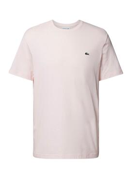 T-Shirt Lacoste Ras Du Cou Rose pour Homme