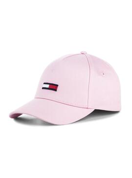 Casquette Tommy Jeans Flag Rose Femme