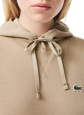 Sweat Lacoste Lion Beige pour Femme