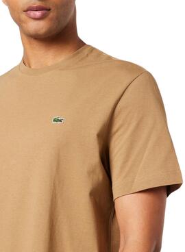 T-Shirt Lacoste Logo Tee Brun Homme Femme