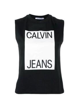 T-Shirt Calvin Klein Muscle Black Femme