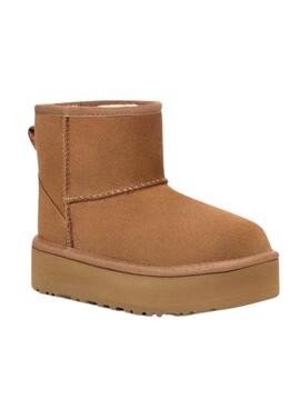 Bootss UGG Classic Mini Platform Brun pour Fille