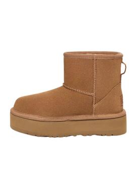 Bootss UGG Classic Mini Platform Brun pour Fille