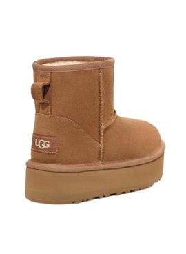 Bootss UGG Classic Mini Platform Brun pour Fille