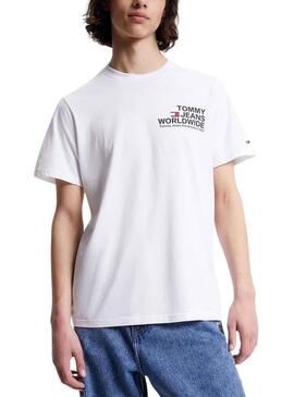 T-Shirt Tommy Jeans Entry Concert Blanc Homme