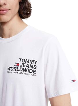 T-Shirt Tommy Jeans Entry Concert Blanc Homme