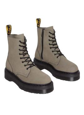 Bootss Dr Martens Jadon Nickel Gris pour Femme