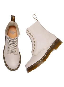 Bootss Dr Martens 1460 Pascal Vintage Beige Femme