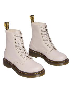 Bootss Dr Martens 1460 Pascal Vintage Beige Femme