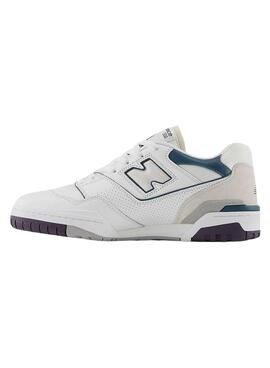 Baskets New Balance BB550 Blanc Vert Femme