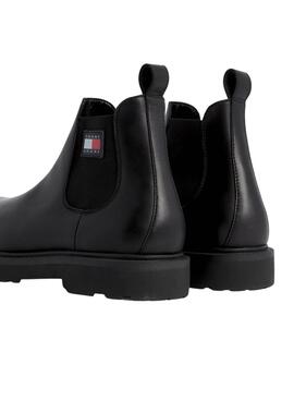 Bottines Tommy Jeans Cuir Napa Noire Homme
