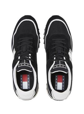 Baskets Tommy Jeans Runner Mélange Noire Homme