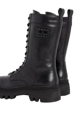 Bottines Tommy Hilfiger Mode Dentelle Up Noire Femme