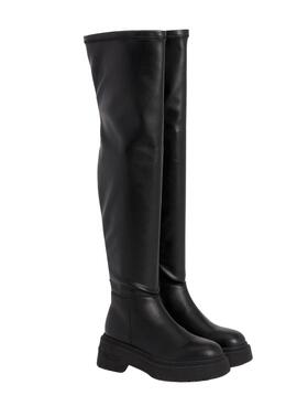 Bootss Tommy Jeans Over The Genou Noire Femme