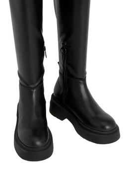 Bootss Tommy Jeans Over The Genou Noire Femme