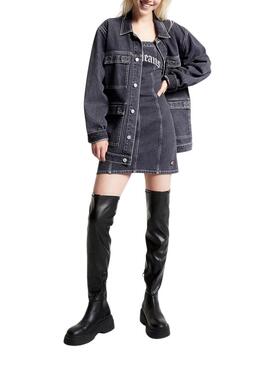 Bootss Tommy Jeans Over The Genou Noire Femme