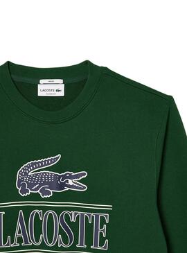 Sweat Lacoste Bandera 3D Vert Homme Femme