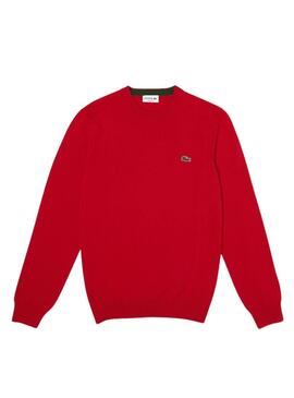 Pull Lacoste Tricot Rouge pour Homme