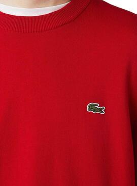Pull Lacoste Tricot Rouge pour Homme