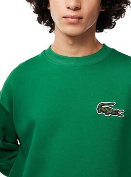 Sweat Lacoste Loose Fit Vert pour Homme Femme