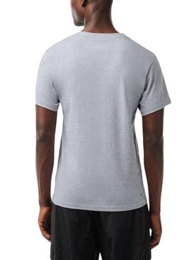 T-Shirt Lacoste Séchage Rapide Gris Homme
